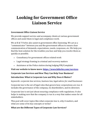 Government Office Liaison Service