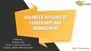 Advanced Diploma of Leadership and Management