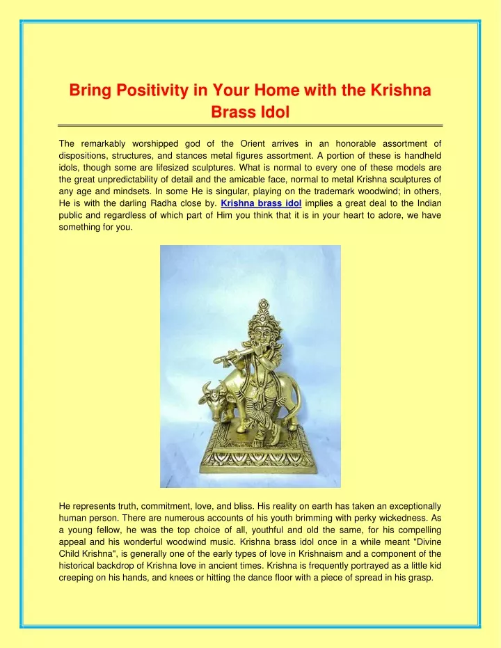 bring positivity in your home with the krishna