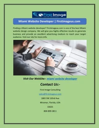 Miami Website Developer | Firstimageus.com