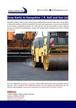 Drop Kerbs in Hampshire