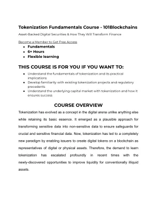 Tokenization Fundamentals Course - 101Blockchains