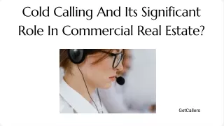 cold calling and its significant role