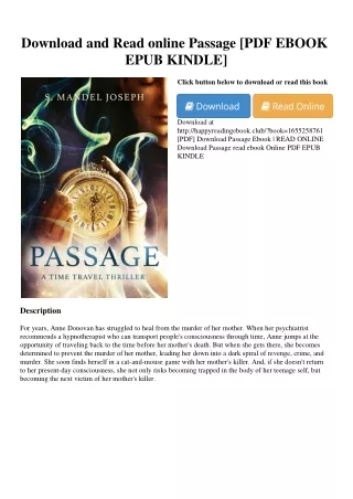 Download and Read online Passage [PDF EBOOK EPUB KINDLE]