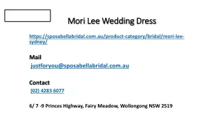 Choosing the Colour Of Your mori lee wedding dress