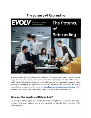 the potency of rebranding