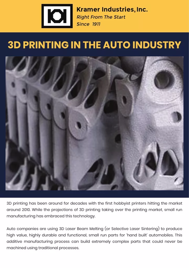 3d printing in the auto industry
