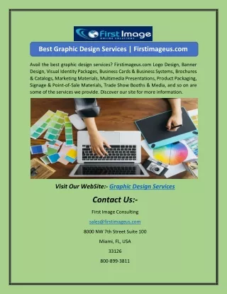 Best Graphic Design Services | Firstimageus.com