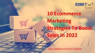 10 ecommerce marketing strategies to boost sales