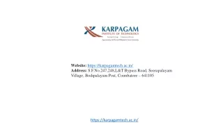 website https karpagamtech ac in address