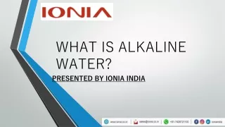 WHAT IS ALKALINE WATER