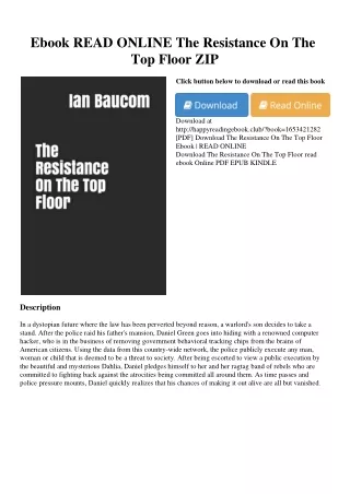 Ebook  READ ONLINE The Resistance On The Top Floor ZIP