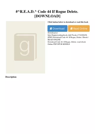 #^R.E.A.D.^ Code 44 If Rogue  Delete. [DOWNLOAD]