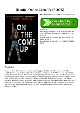 {Kindle} On the Come Up [BOOK]