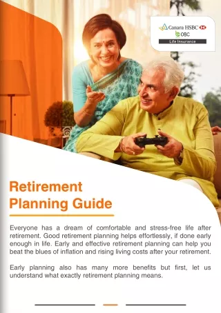 Retirement Planning Guide | Canara HSBC OBC Life Insurance