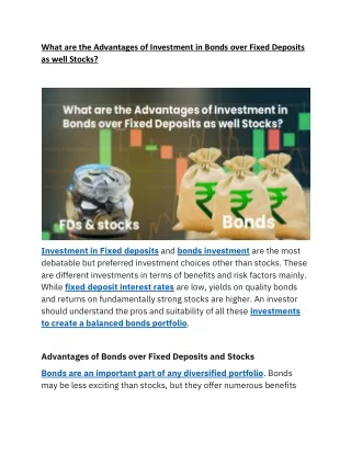 what are the advantages of investment in bonds