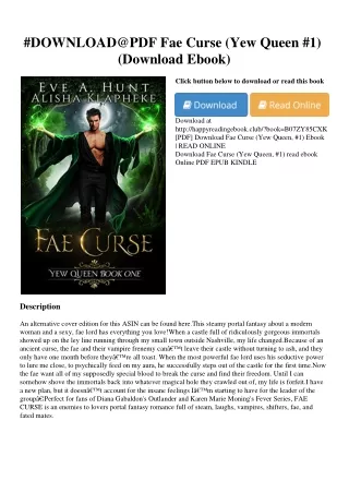 #DOWNLOAD@PDF Fae Curse (Yew Queen  #1) (Download Ebook)
