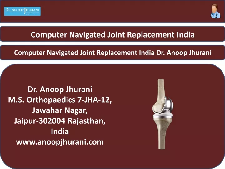 computer navigated joint replacement india