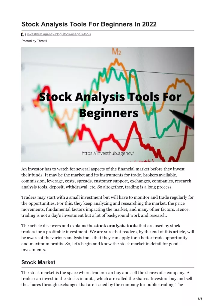 stock analysis tools for beginners in 2022