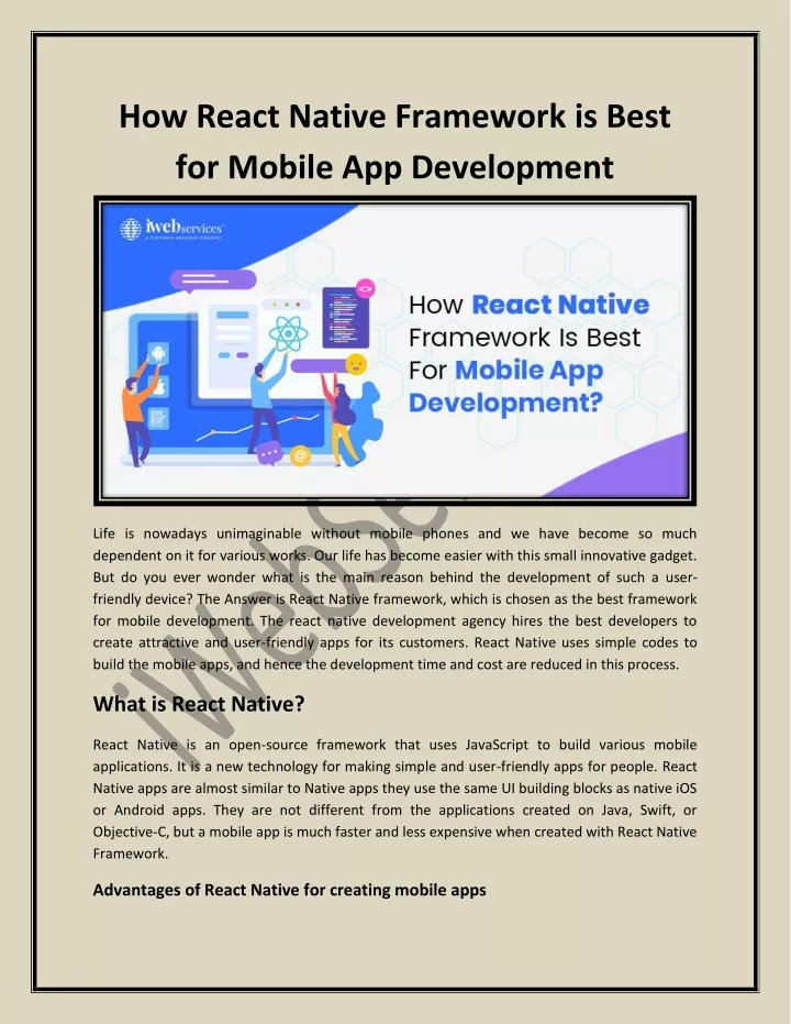 how react native framework is best for mobile