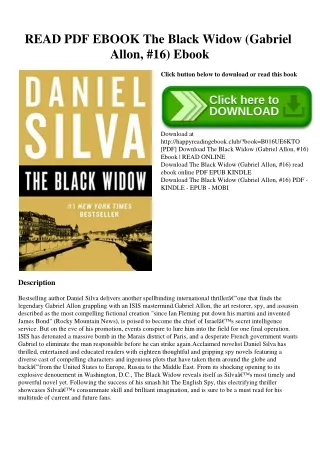 READ PDF EBOOK The Black Widow (Gabriel Allon  #16) Ebook