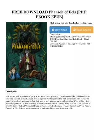 FREE DOWNLOAD Pharaoh of Eels [PDF EBOOK EPUB]