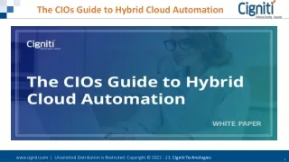 The CIOs Guide to Hybrid Cloud Automation