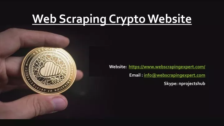 web scraping crypto website