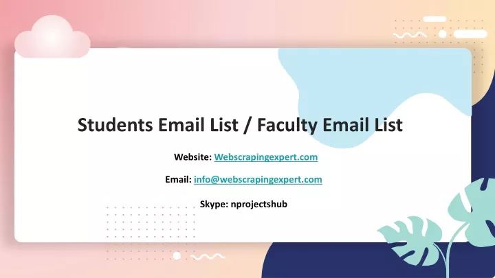 students email list faculty email list