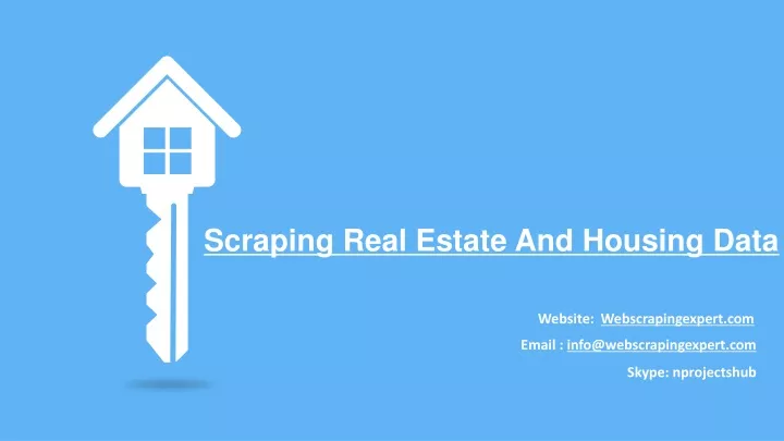 scraping real estate and housing data