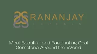 Fabulous Opal Gemstone jewelry From Rananjay Exports