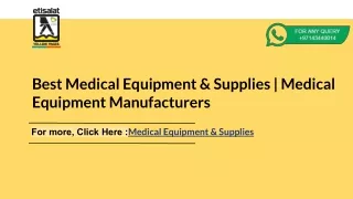 Best Medical Equipment & Supplies | Medical Equipment Manufacturers