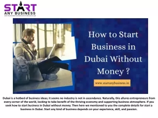 How to Start Business in Dubai Without Money
