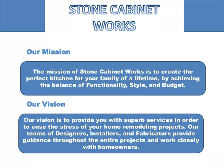 stone cabinet works