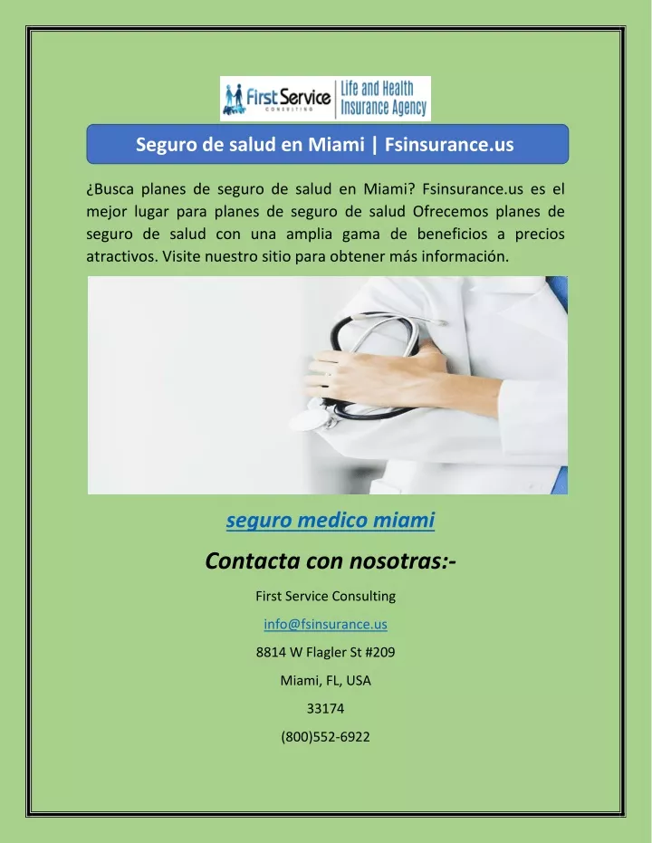 seguro de salud en miami fsinsurance us