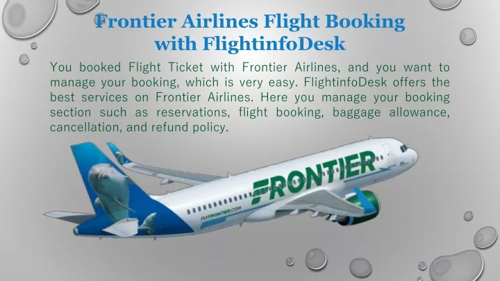 frontier airlines flight booking with