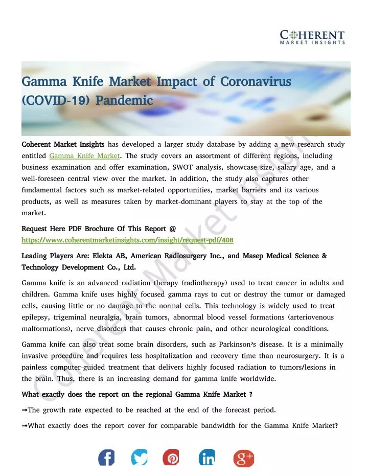 gamma knife market impact of coronavirus gamma