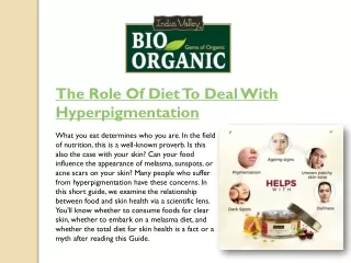 the role of diet to deal with hyperpigmentation