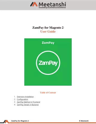 zampay for magento 2 user guide
