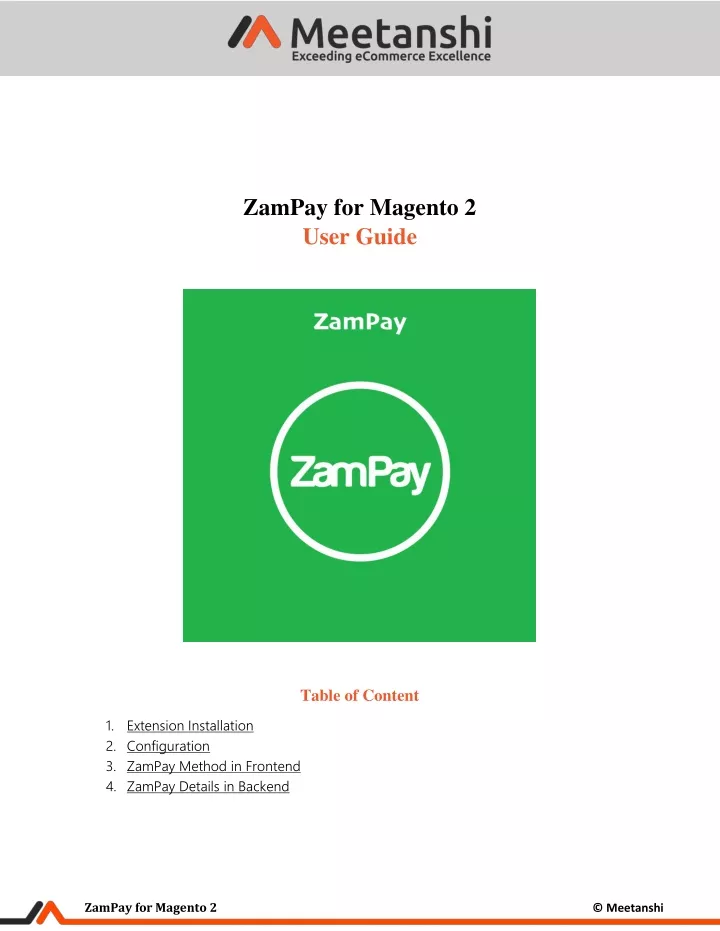 zampay for magento 2 user guide