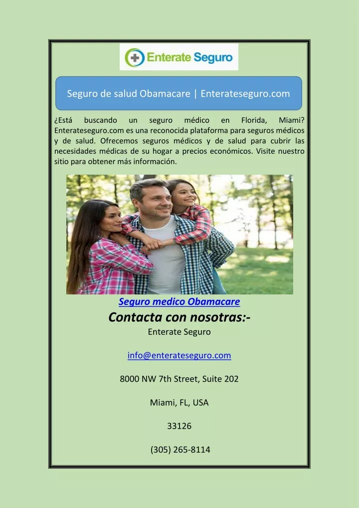 seguro de salud obamacare enterateseguro com