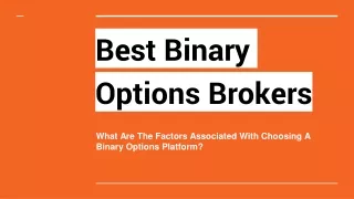 Binary Option Brokers
