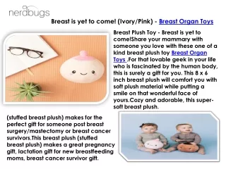 Breast Plush Organ Toys - Breast Plushie & Human Body Organs Plush Toy - Nerdbugs Plush Toy Organs