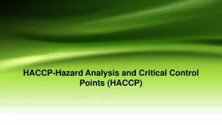haccp hazard analysis and critical control points haccp