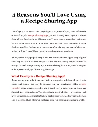 4 reasons you ll love using a recipe sharing app