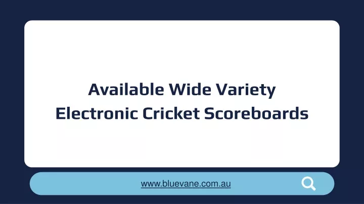 available wide variety electronic cricket
