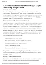 Need of Content Marketing in Digital Marketing- Budget Coder - slide 1