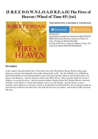 [F.R.E.E D.O.W.N.L.O.A.D R.E.A.D] The Fires of Heaven (Wheel of Time  #5) [txt]
