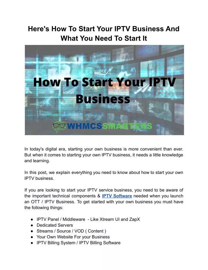 here s how to start your iptv business and what