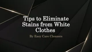 tips to eliminate stains from white clothes